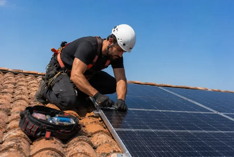 Maintenance et monitoring de panneaux solaires à Saint-Dézéry